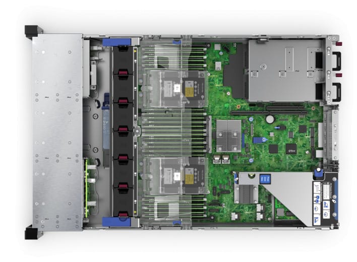 Serveur HPE ProLiant DL380 Gen10 4208 2,1 GHz 8 cœurs monoprocesseur 32 Go-R MR416i-p 8 disques SFF BC, Alimentation 800 W(P5695
