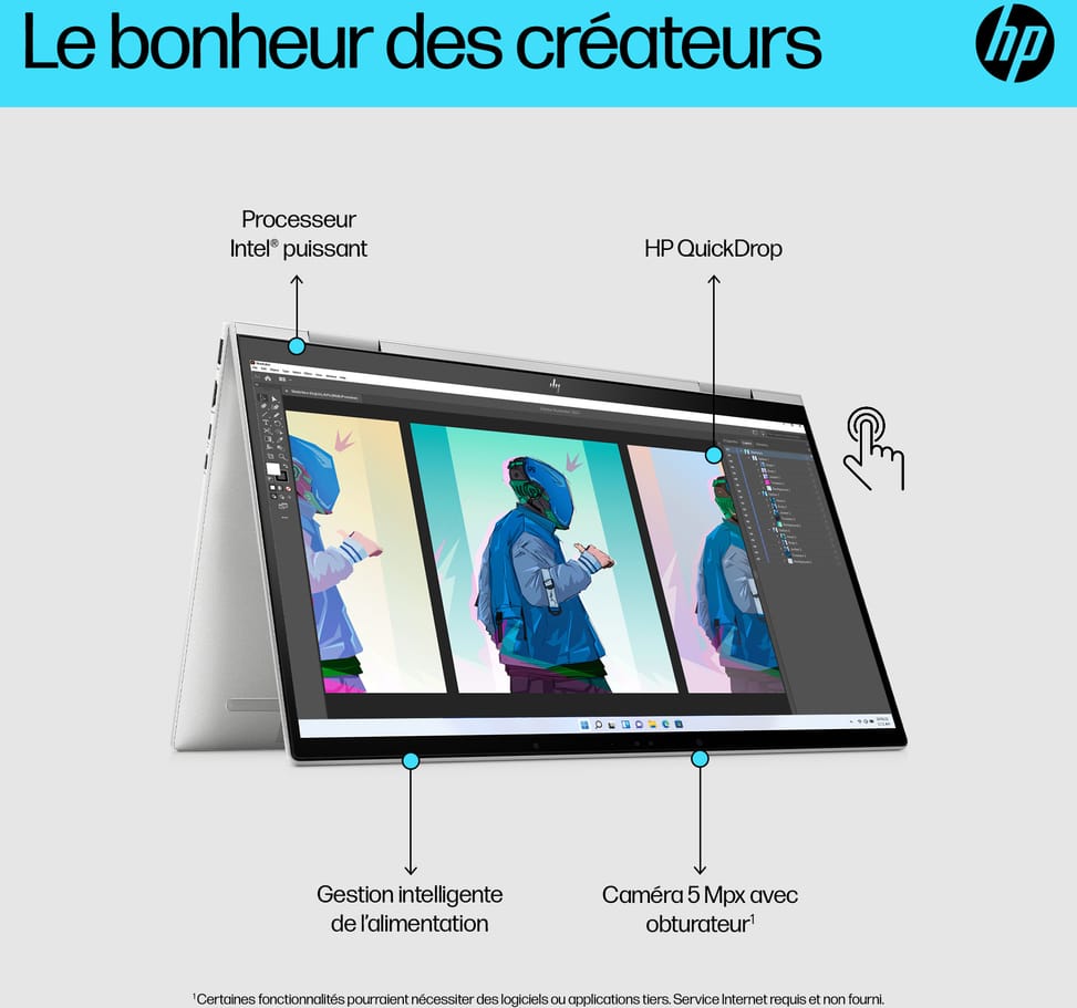 Ordinateur portable Convertible HP ENVY x360 15-ew0001nk (6D6Y0EA)