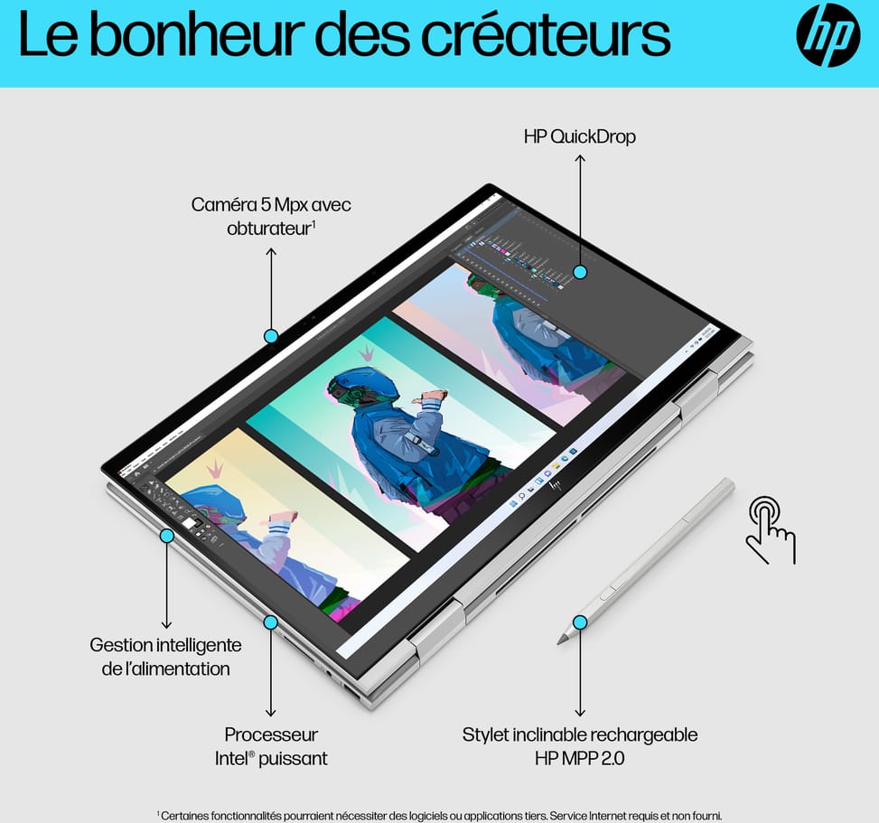 Ordinateur portable Convertible HP ENVY x360 15-ew0001nk (6D6Y0EA)