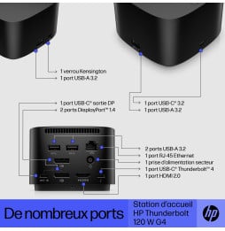 Station d’accueil HP Thunderbolt 120 W G4 (4J0A2AA)