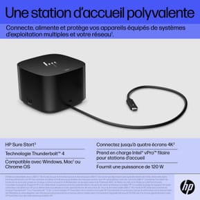 Station d’accueil HP Thunderbolt 120 W G4 (4J0A2AA) — image 6