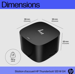 Station d’accueil HP Thunderbolt 120 W G4 (4J0A2AA) — image 8