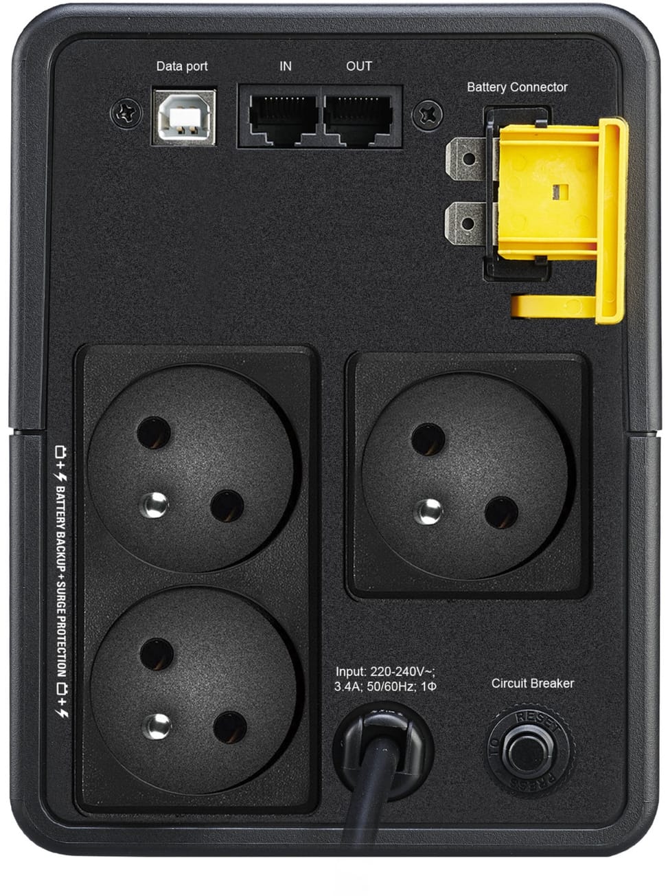 جهاز UPS تفاعلي خطي APC Back-UPS BX750MI-FR - 410 W / 750VA - 3 مقابس فرنسية — صورة 3