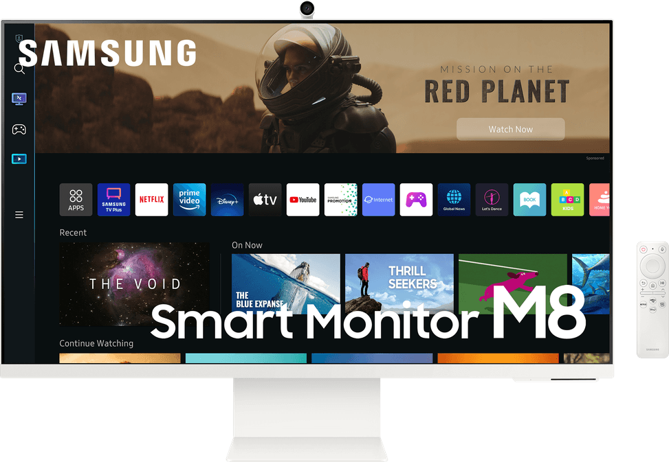 Écran 32" UHD Samsung M8 avec expérience Smart TV et design fin emblématique (LS32BM801UMXZN) — image 1