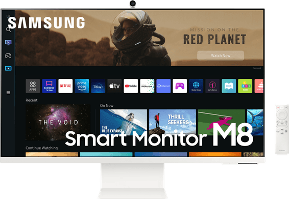 Écran 32" UHD Samsung M8 avec expérience Smart TV et design fin emblématique (LS32BM801UMXZN)