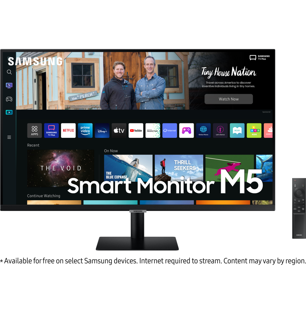 Écran Plat 27" Samsung M5 avec expérience Smart TV (LS27BM500EMXZN)