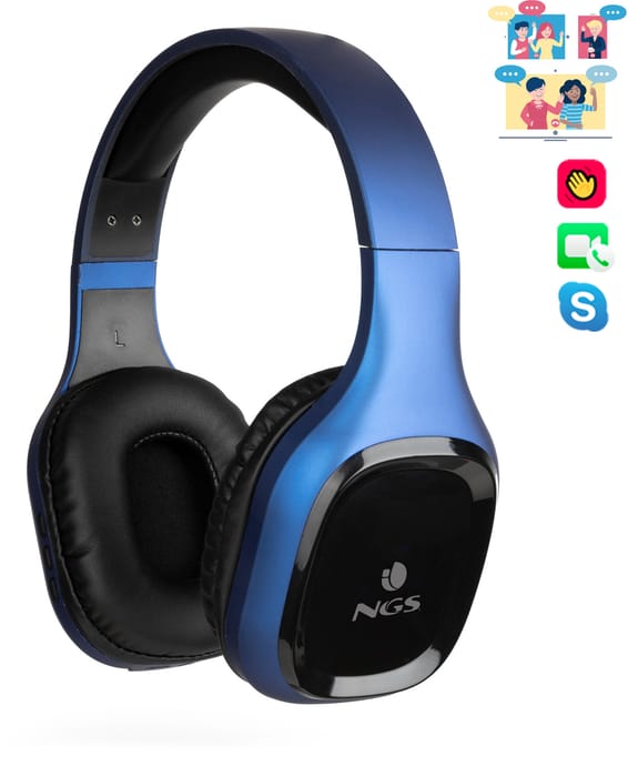 Casque Bluetooth avec Microphone NGS Artica Sloth Blue