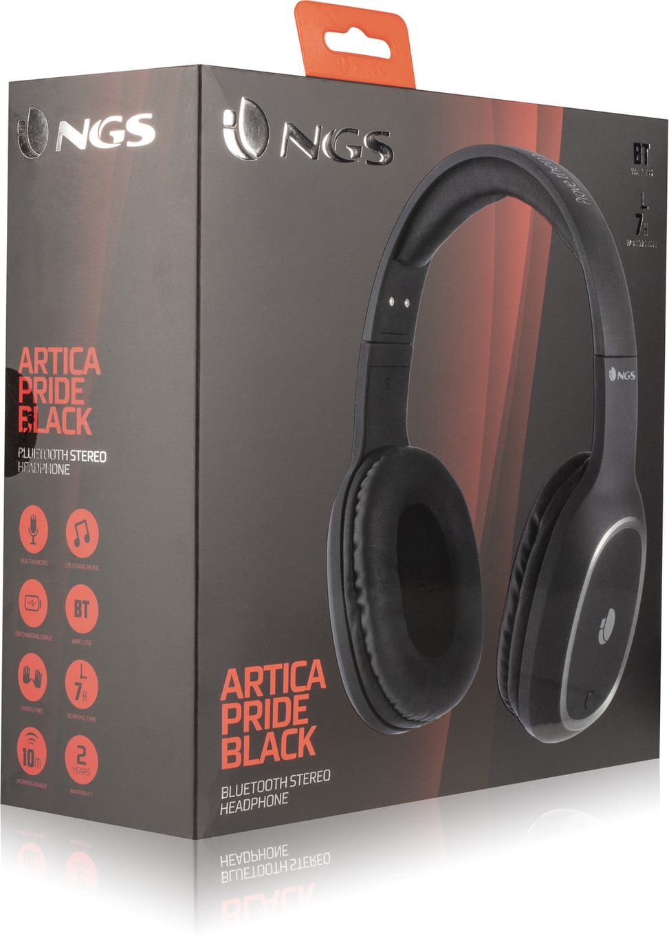 Casque Bluetooth avec Microphone NGS Artica Pride Black (ARTICAPRIDEBLACK) — image 7