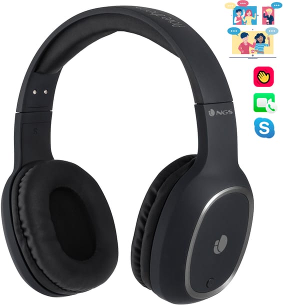 Casque Bluetooth avec Microphone NGS Artica Pride Black (ARTICAPRIDEBLACK)