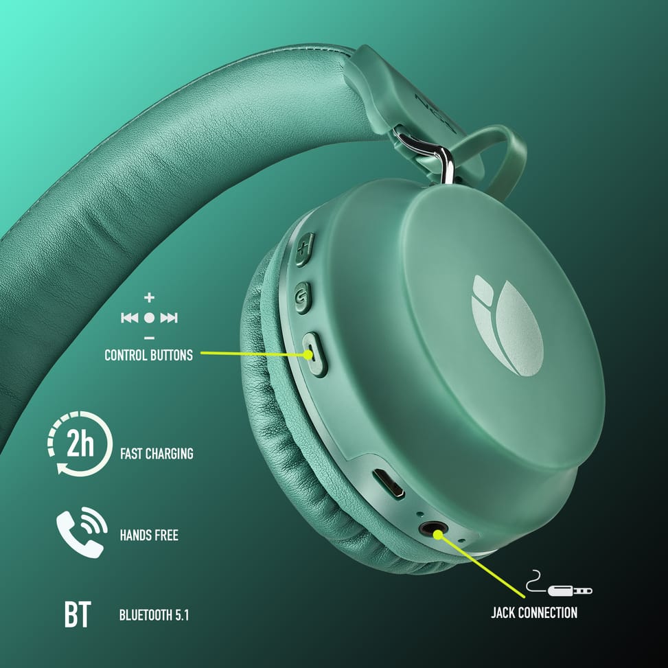 Casque bluetooth avec Microphone NGS Artica Chill Teal (ARTICACHILLTEAL) — image 7