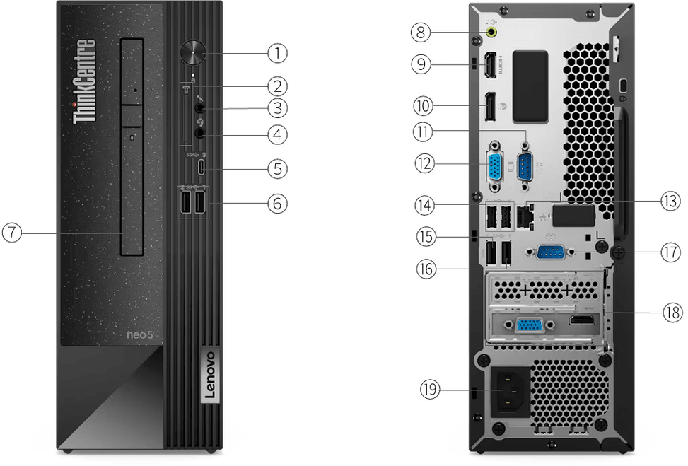 Ordinateur de bureau Lenovo ThinkCentre neo 50s (11T00090FM) — image 7