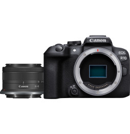Appareil photo hybride Canon EOS R10 + objectif RF-S 18-45mm F4.5-6.3 IS STM (5331C010AA)