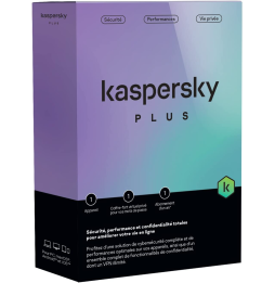 Kaspersky Plus (équivalent à Internet Security) - 1 Poste / 1 an (KL10428BAFS-FFPMAG)