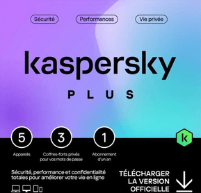 Kaspersky Plus (équivalent à Internet Security) - 5 Postes / 1 an (KL10428BEFS-SLIMMAG)