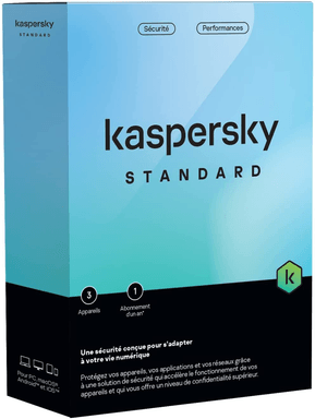 Kaspersky Standard (équivalent à Anti-Virus) - 3 Postes / 1 an (KL10418BCFS-FFPMAG)