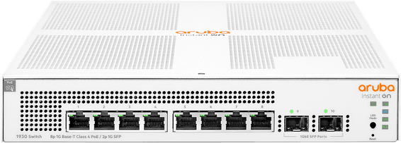 Switch Administrable Aruba Instant On 1930 8G Classe 4 PoE 2SFP 124 W (JL681A)