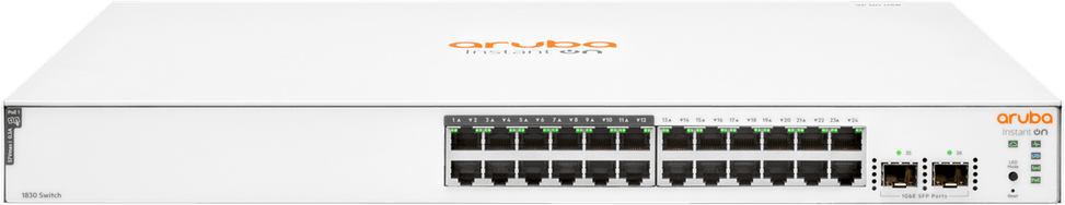 Aruba Instant On 1830 24G 12p Class 4 PoE 2SFP 195 W Switch (JL813A) — image 1