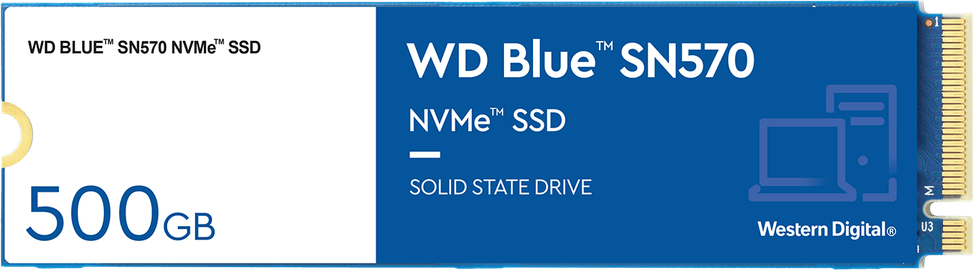 Disque dur interne SSD Western Digital Blue SN570 M.2 2280 PCIe Gen3x4 NVMe 500 Go (WDS500G3B0C) — image 1