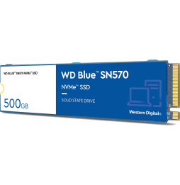 Disque dur interne SSD Western Digital Blue SN570 M.2 2280 PCIe Gen3x4 NVMe 500 Go (WDS500G3B0C)