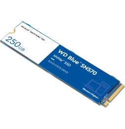Disque dur interne SSD Western Digital Blue SN570 M.2 2280 PCIe NVMe 250 Go (WDS250G3B0C)