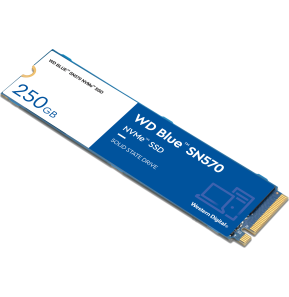 Disque dur interne SSD Western Digital Blue SN570 M.2 2280 PCIe NVMe 250 Go (WDS250G3B0C)
