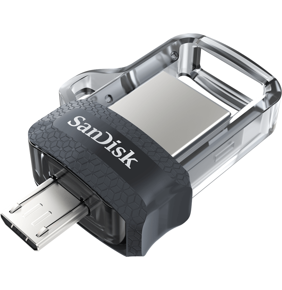 Clé USB SanDisk Ultra m3.0 double connectique micro-USB et USB 3.0 - 64 Go  (SDDD3-064G-G46) prix Maroc