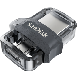 Clé USB SanDisk Ultra m3.0 double connectique micro-USB et USB 3.0 - 64 Go (SDDD3-064G-G46)