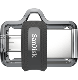 Clé USB SanDisk Ultra m3.0 double connectique micro-USB et USB 3.0 - 64 Go (SDDD3-064G-G46)