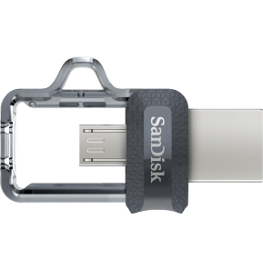 Clé USB SanDisk Ultra m3.0 double connectique micro-USB et USB 3.0 - 64 Go (SDDD3-064G-G46)