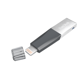 Clé USB SanDisk Mini iXpand Pour Votre iPhone 128 Go (SDIX40N-128G-GN6NE)