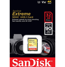 SanDisk Extreme SDHC UHS-I Card 32 Go (SDSDXVE-032GNCIN)