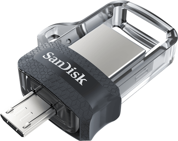 Clé USB SanDisk Ultra m3.0 double connectique micro-USB et USB 3.0 - 128 Go (SDDD3-128G-G46)