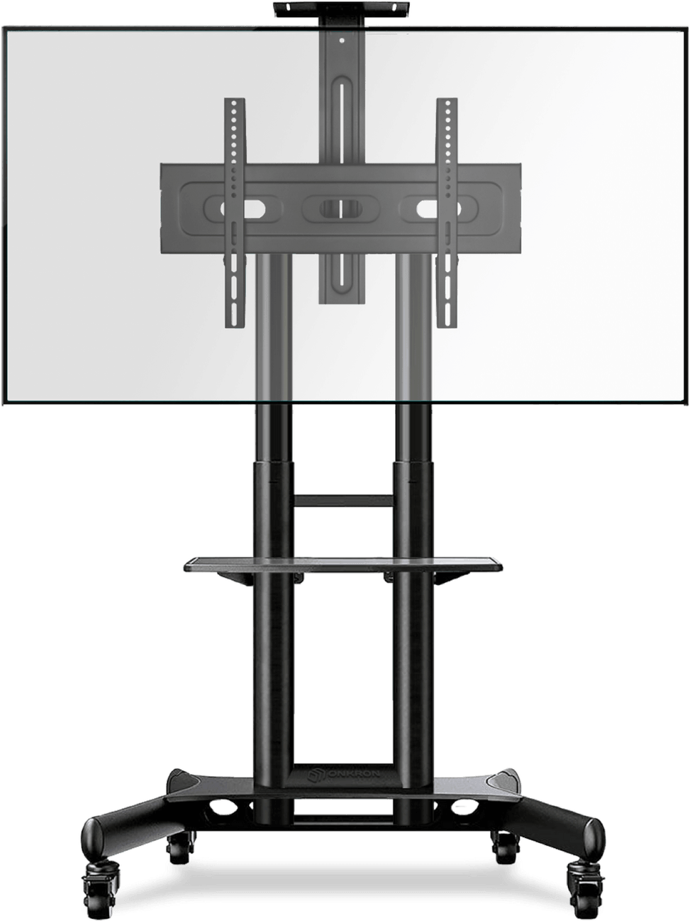 Support TV sur pied à roulettes ONKRON TS1551 pour des téléviseurs de 40 à 70 Pouces Noir — image 1