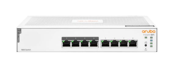 جهاز Switch Aruba Instant On 1830 8G 4p فئة 4 PoE 65 W (JL811A)