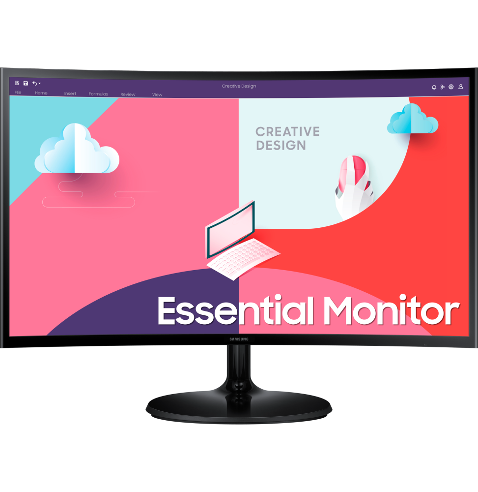 Écran incurvé 24" Samsung Essential Curved Monitor S3 (LS24C360EAMXZN)