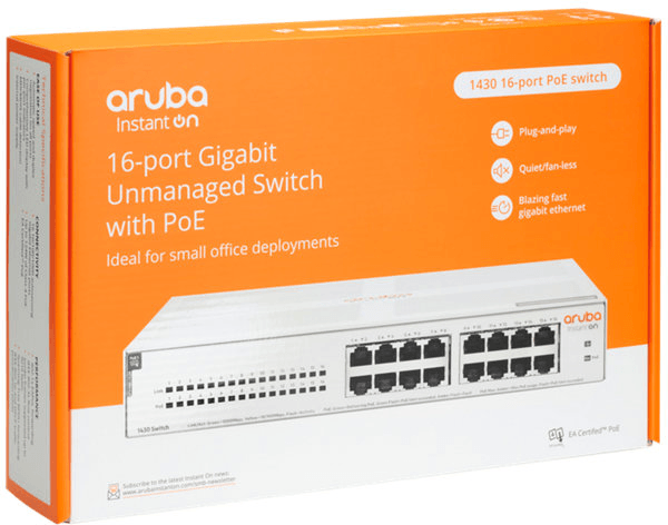 Aruba Instant On 1430 16G Class 4 PoE 124 W Switch (R8R48A) — image 2