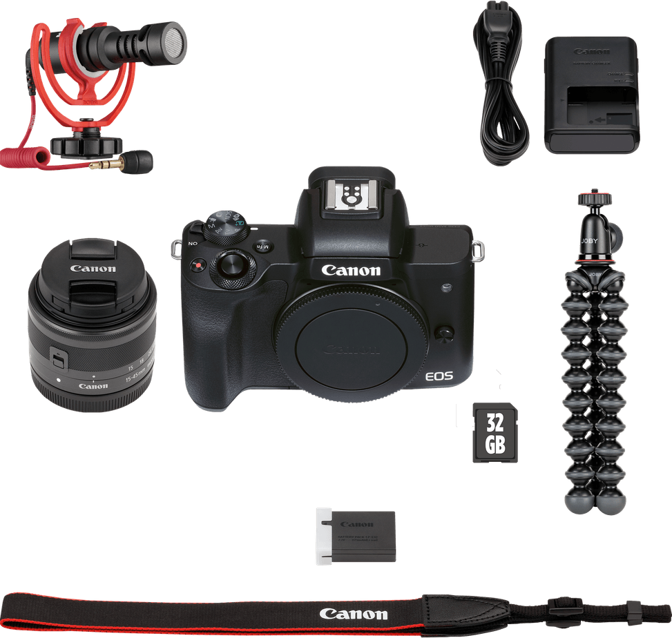Appareil photo hybride Canon EOS M50 Mark II noir et objectif EF-M 15-45mm IS STM - Kit pour vlogueur (4728C048AA) — image 4