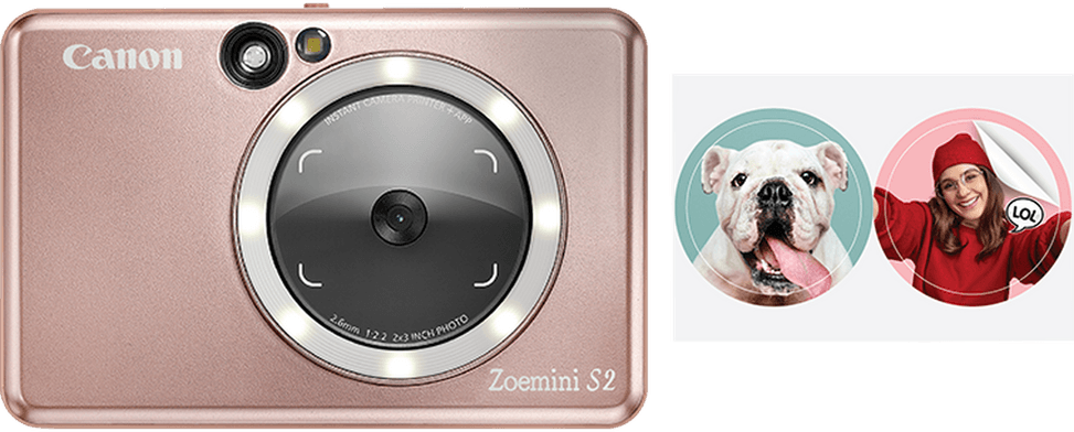 Appareil photo couleur instantané Canon Zoemini S2, Rose doré (4519C006AB) — image 1
