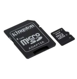 Carte Mémoire Micro SDHC Kingston Class 4 + adaptateur SD