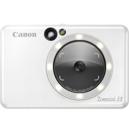 Appareil photo couleur instantané Canon Zoemini S2, Blanc perle (4519C007AB)