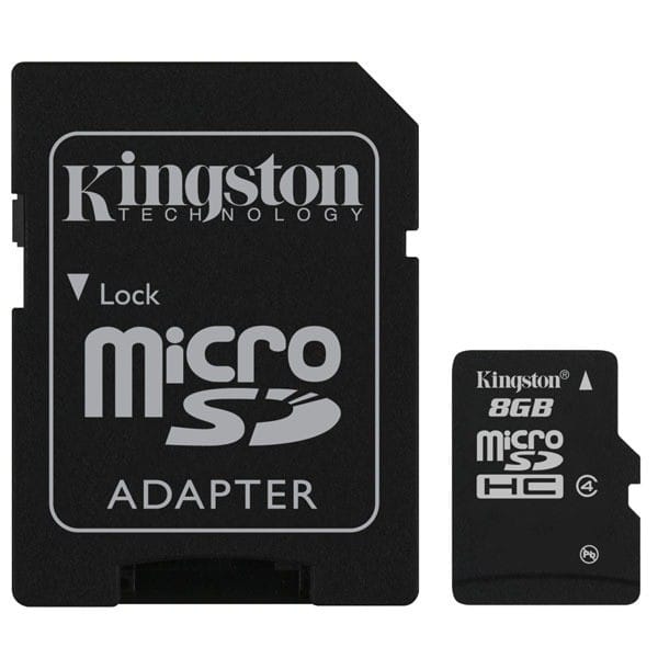 Carte Mémoire Micro SDHC Kingston Class 4 + adaptateur SD — image 2