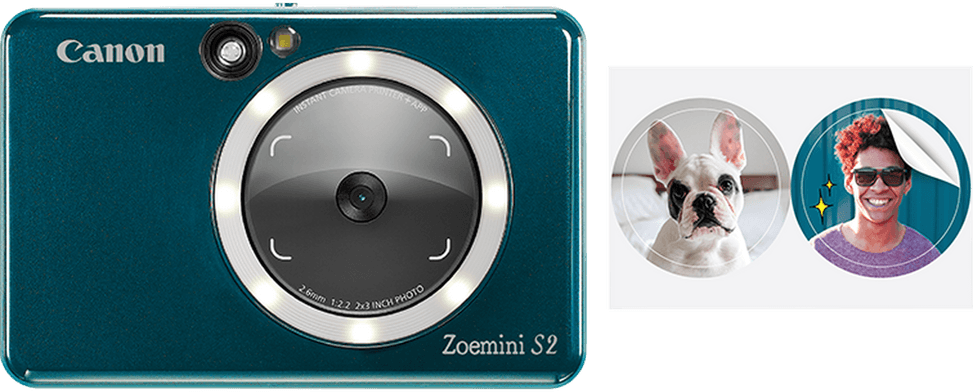 Appareil photo couleur instantané Canon Zoemini S2, Turquoise (4519C008AB) — image 1
