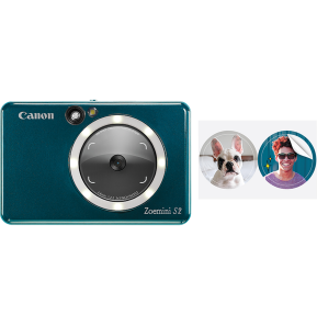 Appareil photo couleur instantané Canon Zoemini S2, Turquoise (4519C008AB)