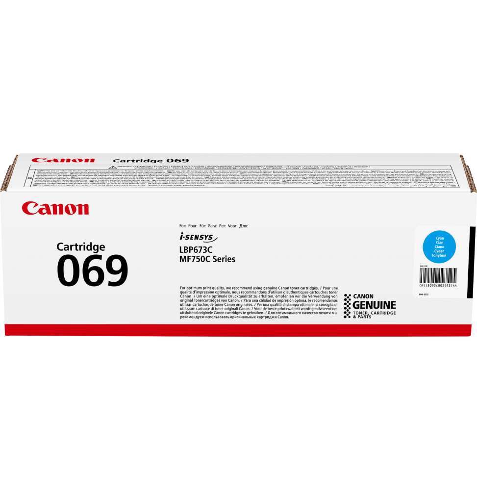 Canon 069 Cyan - Toner Canon d'origine (5093C002AA)