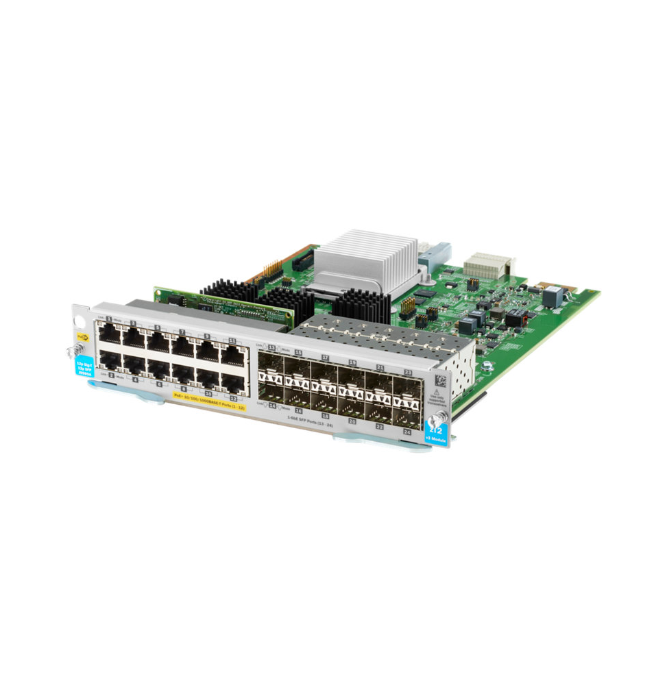 Module Aruba 12 ports 10/100/1000BASE-T PoE+ / 12 ports 1GbE SFP MACsec v3 zl2 (J9989A)