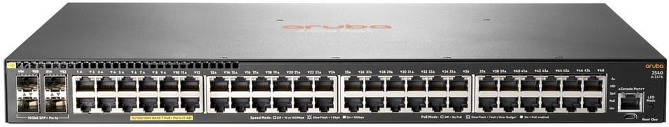 جهاز Switch Aruba 2540 48G PoE+ 4SFP+ (JL357A) — صورة 1