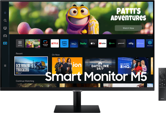 Écran intelligent 27" Samsung M5 avec télécommande (LS27CM500EMXZN)