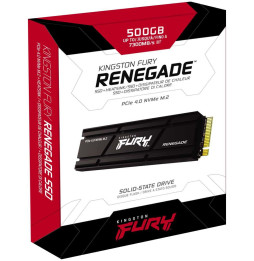 Disque dur interne SSD Kingston FURY Renegade Heatsink M.2 2280 PCIe Gen4 x4 NVMe 500 Go (SFYRSK/500G)