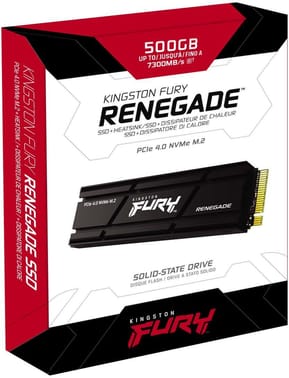 Disque dur interne SSD Kingston FURY Renegade Heatsink M.2 2280 PCIe Gen4 x4 NVMe 500 Go (SFYRSK/500G) — image 3