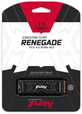 Disque Dur interne SSD Kingston FURY Renegade Heat spreader M.2 2280 PCIe Gen4 x4 NVMe 1 To (SFYRS/1000G) — image 3